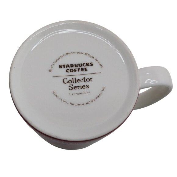 Starbucks Washington DC Coffee Mug White Red 16 Oz 2010 Icon Series Collectible - Picture 7 of 7
